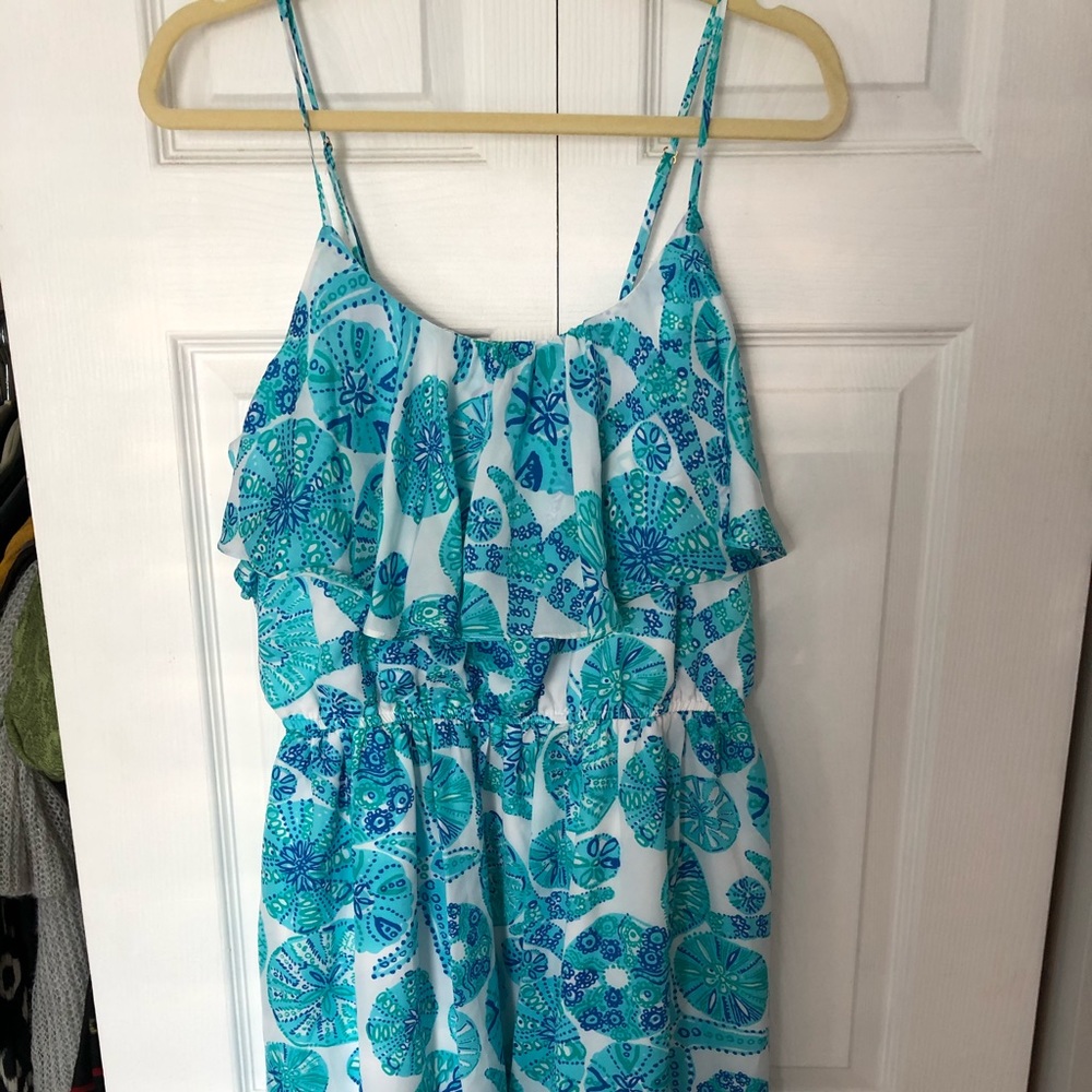 Lily Pulitzer Seashell Spaghetti Strap Dress SizeL